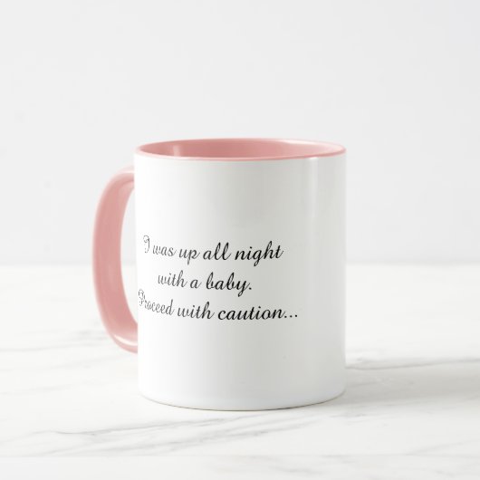 一晩中の上ベビーのユーモアのマグと マグカップ (正面左)