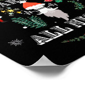 一晩中クリスマスソングを歌いそうなウエスタンな面白Tシャツ ポスター (角)