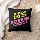 一晩中K破裂音の終日のK戯曲-韓国音楽 クッション (ブランケット)