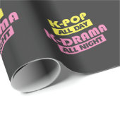 一晩中K破裂音の終日のK戯曲-韓国音楽 ラッピングペーパー (ロールコーナー)