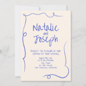 一書描のファンキー手 招待状 (正面)