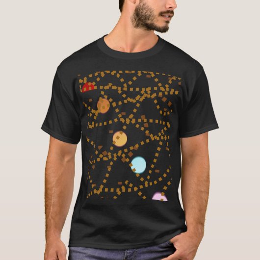 一最高の日Tシャツに多数の惑星がある Tシャツ (正面)