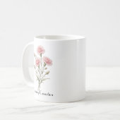 一月のカーネーションの花  コーヒーマグカップ (正面左)
