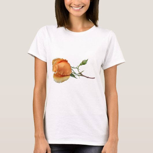 一本のバラの苗 Tシャツ (正面)