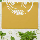 一本稲の丸に雀 キッチンタオル (折り畳み)