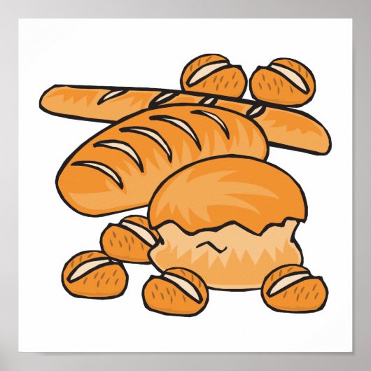 一束のパンと転が ポスター (正面)