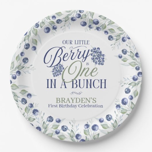 一束の最初の誕生日 ペーパープレート (正面)