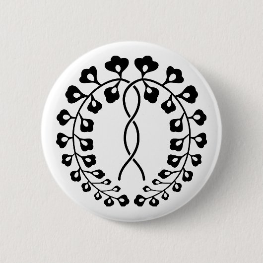 一条藤 缶バッジ (正面)