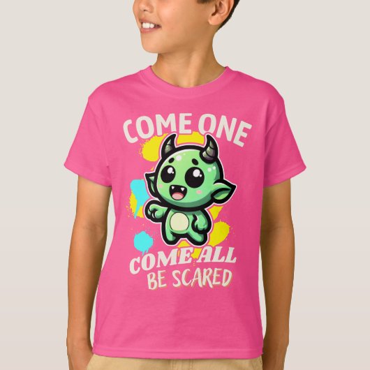 一来つ来も怖がる Tシャツ (正面)