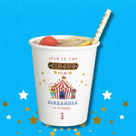 一来来つの全カーニバルサーカス第1誕生日 紙コップ