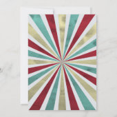 一来来つの全サーカスをテーマにした子供の誕生日 招待状 (裏面)