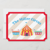 一来来全サーカスチケット誕生日 招待状 (裏面)