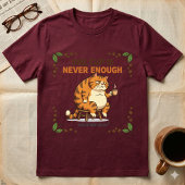 一杯では足りない 太ったおこりんぼ猫のコーヒー Tシャツ