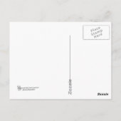 一杯のハートとブラックベリー ポストカード (裏面)