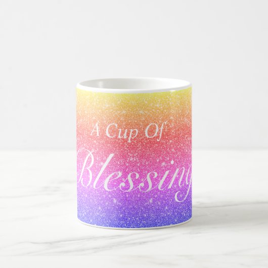 一杯の恵みが贈り物をする コーヒーマグカップ (中央)