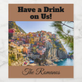 一杯飲んでくれカスタム ワインラベル (シングルラベル)