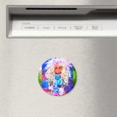 一枚人形パープル磁石 マグネット (インサイチュ (食洗機))