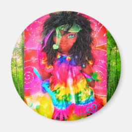 一枚人形ピンクマグネット マグネット