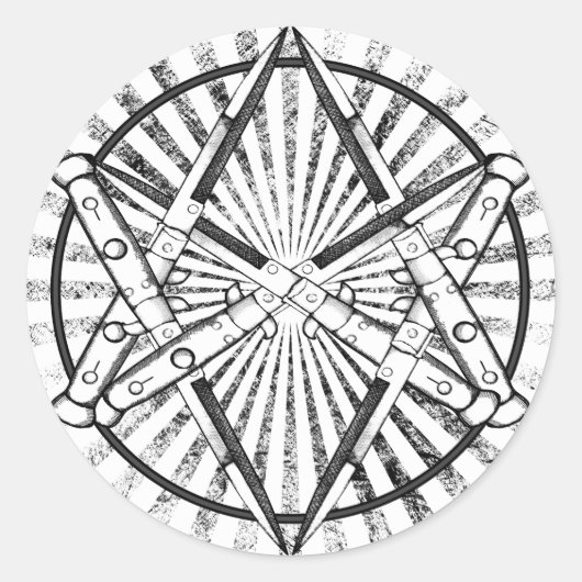 一枚刃ラウンドステッカー ラウンドシール (正面)