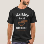 一楽ラーメン屋隠れ葉日本の村A Tシャツ (正面)
