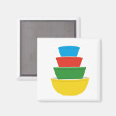 一次カラーピレックス混合ボウル磁石 |レインボー マグネット (正面/裏面)