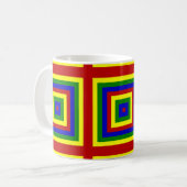 一次カラー(重ね塗り正方形) コーヒーマグカップ (正面左)