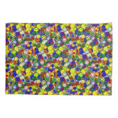 一次ハッピーアロバービーズ、黄枕ケース 枕カバー (裏面-左)