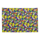 一次ハッピーアロバービーズ、黄枕ケース 枕カバー (裏面-右)