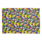 一次ハッピーアロバービーズ、黄枕ケース 枕カバー (正面左)