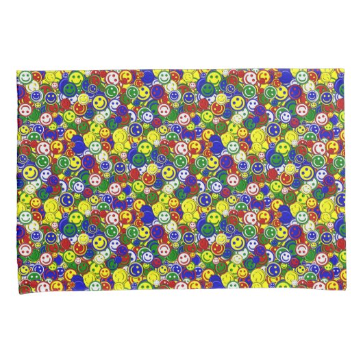 一次ハッピーアロバービーズ、黄枕ケース 枕カバー (正面右)