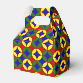 一次円–9パーティーの好意ボックス、切り妻スタイル フェイバーボックス