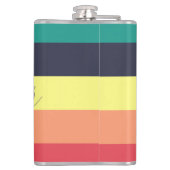 一次虹色ブロックストライプモノグラム名 フラスク (裏面)