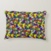 一次顔ビーズ赤アクセント枕 アクセントクッション (裏面)