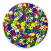 一次顔ビーズ – 緑 – セラミックノブ (正面)