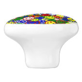 一次顔ビーズ – 緑 – セラミックノブ (側面)