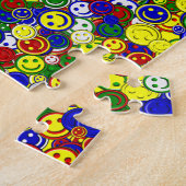 一次顔ビーズ、黄色 – ジグソーパズル (側面)