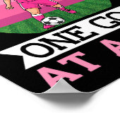 一歩ずつゴールを目指して乳がんと闘うサッカーママ ポスター (角)