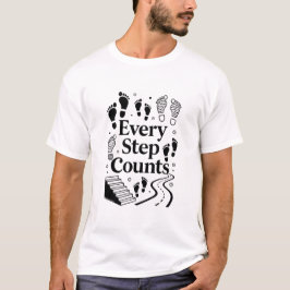 一歩ずつ前進 – 進歩と継続のモチベーション Tシャツ