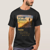 一歩ずつ困難を乗り越えよう Tシャツ (正面)