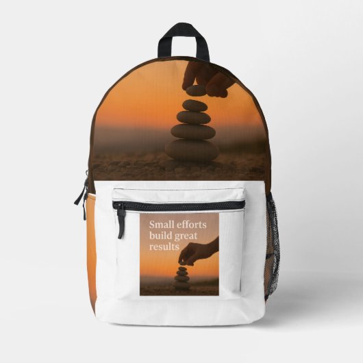 一歩ずつ大きくなること|過去記事 プリントバックパック (正面)