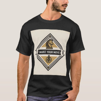一歩を踏み出せ – チェス駒デザイン Tシャツ