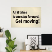 一歩先を行くしかない。動け。 ポスター (ホームオフィス)