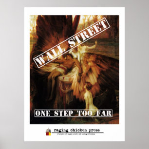 一歩踏み出し過ぎる Wall Street Icarus、マストヘッド付き ポスター