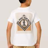 一歩踏み出せ – チェス駒デザイン Tシャツ (裏面)