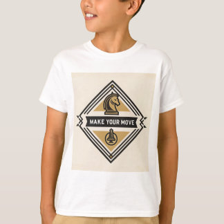 一歩踏み出せ – チェス駒デザイン Tシャツ
