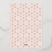 一歳の誕生日パーティーのホイルに甘い 箔招待状 (裏面)