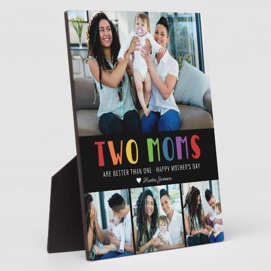 一母より二母の方が好い |母の日の写真 フォトプラーク (側面)
