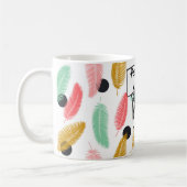 一流のおもしろいな猫と食べ物を与えます私を個人化して下さい コーヒーマグカップ (左)