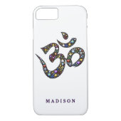 一流のかわいいオームのemoji omの記号のemojisのヒップスターのヨガ Case-Mate iPhoneケース (裏面)