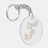 一流のイニシャルFの女の子の名前入りなkeychain キーホルダー (正面左)